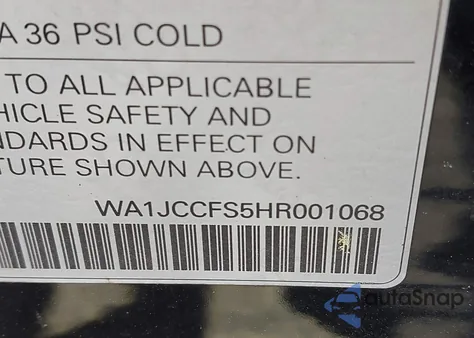 2017 Audi Q3 2.0T Premium z USA, uszkodzony, nr VIN WA1JCCFS5HR001068